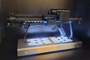 Star Wars Stormtrooper E-11 Blaster Display stand with LED lights